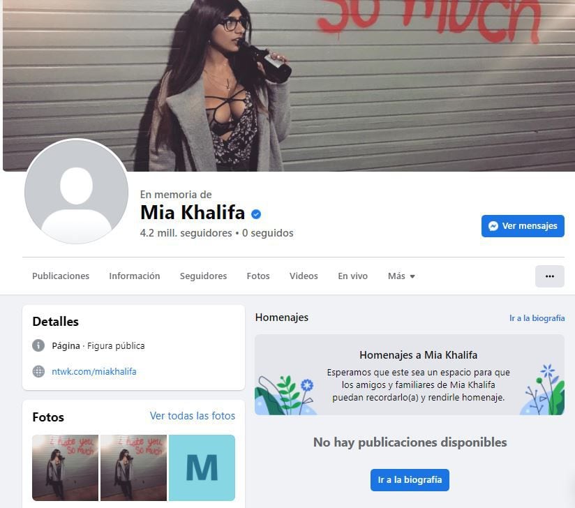 Mia Khalifa Nxnn Video - Mia Khalifa: quÃ© pasÃ³ con su cuenta de Facebook y por quÃ© la dieron por  muerta - Infobae