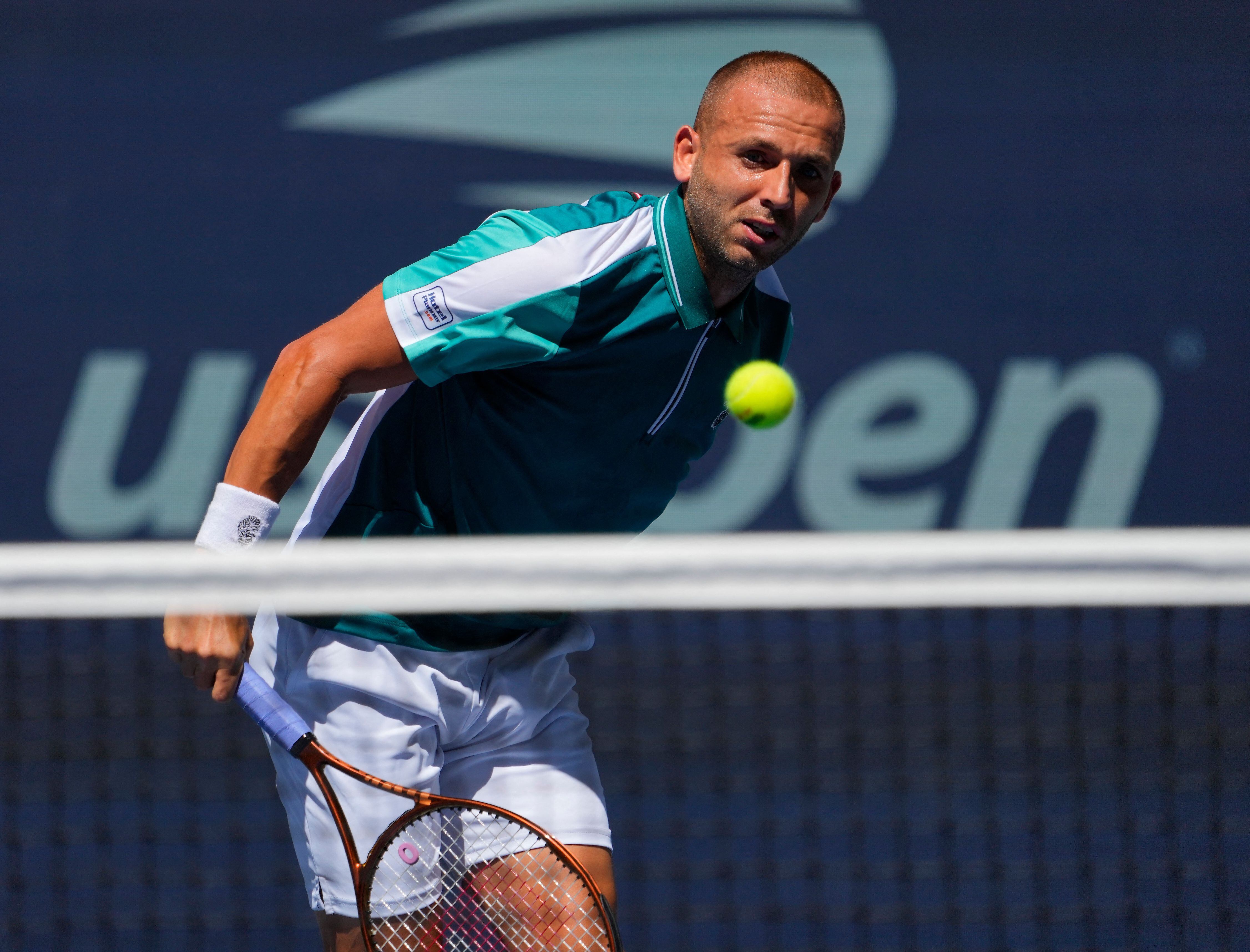 Daniel Evans en el partido contra Alcaraz (Robert Deutsch-USA TODAY Sports)