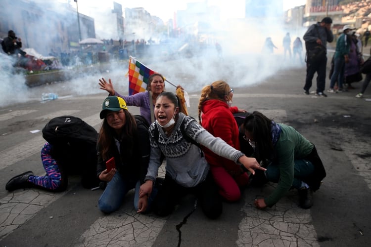 Los choques en La Paz (REUTERS/Luisa Gonzalez)