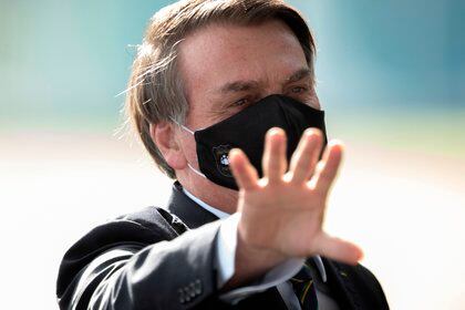 En la imagen un registro del presidente de Brasil, Jair Bolsonaro, en Brasilia (Brasil). EFE/Joédson Alves/Archivo
