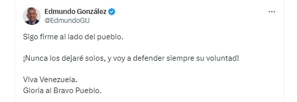 El mensaje de Edmundo González Urrutia a los venezolanos