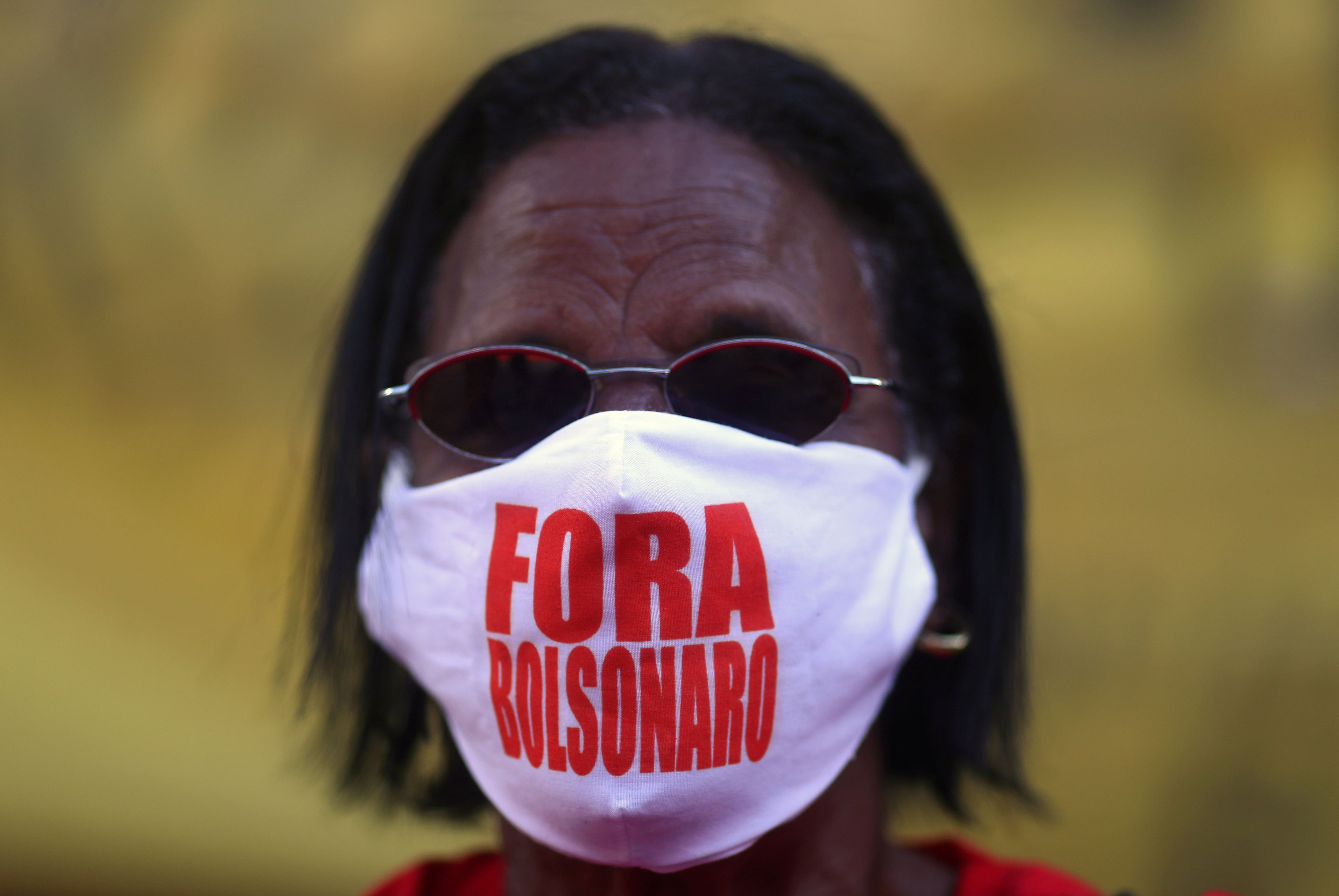 En otra marcha, en Río de Janeiro, se manifestaron en contra del mandatario