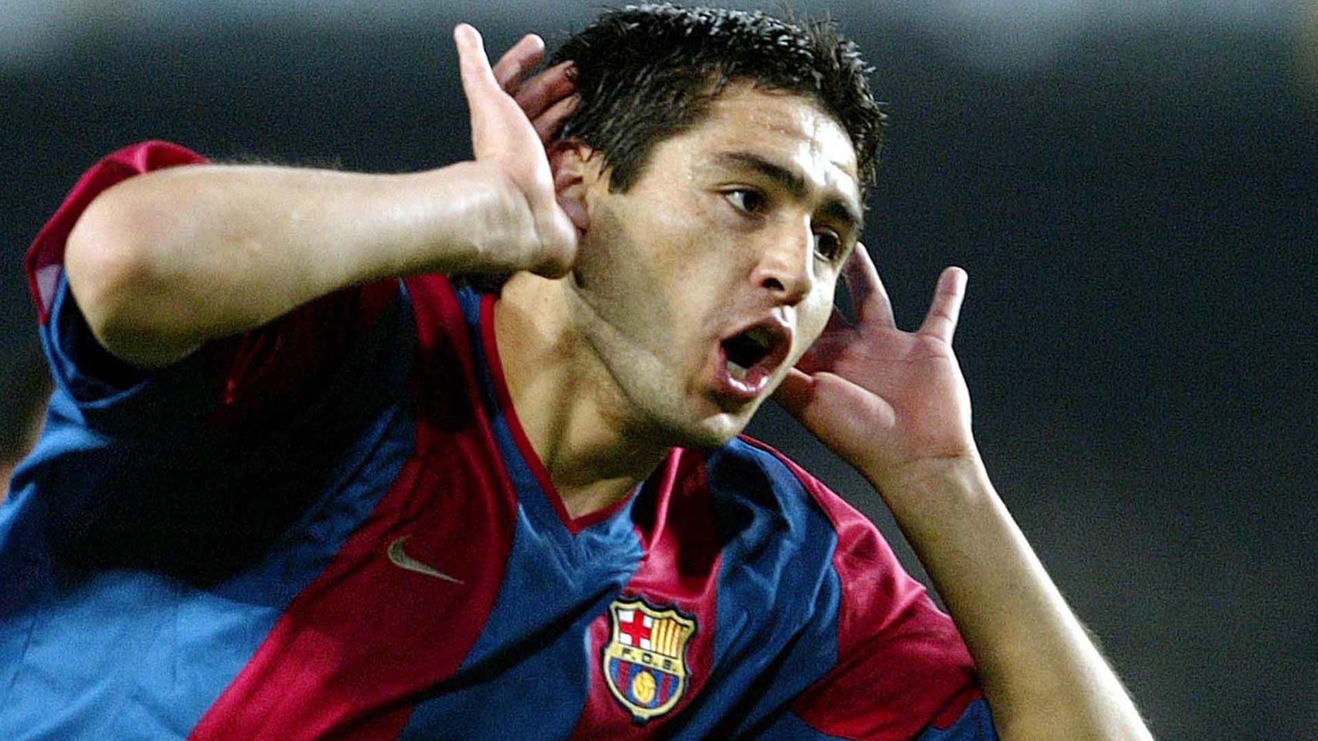 Riquelme disputó 42 partidos en el Barcelona en la temporada 2002/2003, convirtió 6 goles y repartió 10 asistencias
