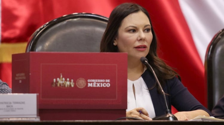 Laura Rojas, presidenta de la Cámara de Diputados, durante la entrega del Paquete Económico 2020, en el Salón Legisladores de la República del Congreso de la Unión (Foto: Cuartoscuro)