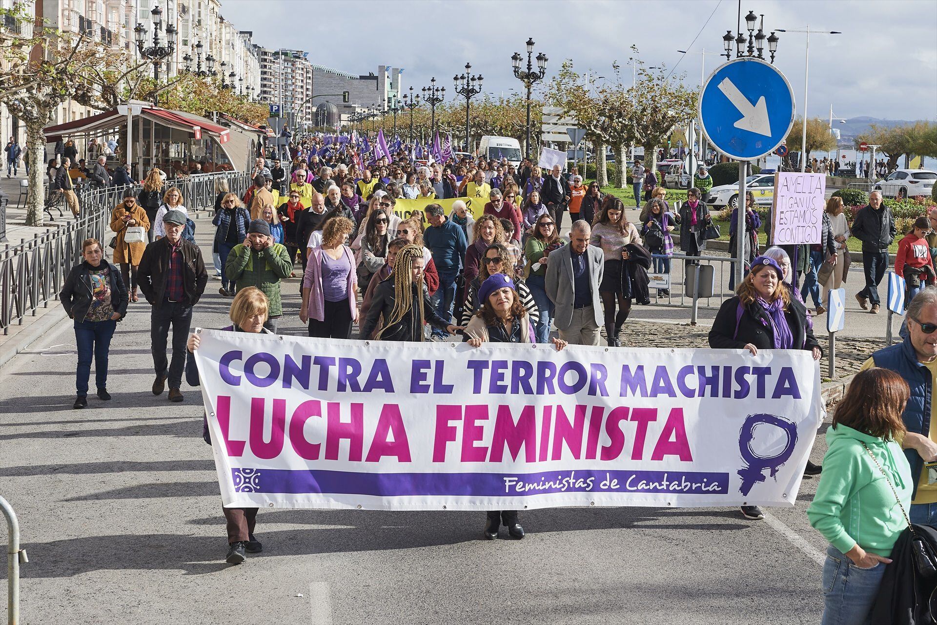 Manifestación en Santander por el 25N. (C. Ortiz / Europa Press)