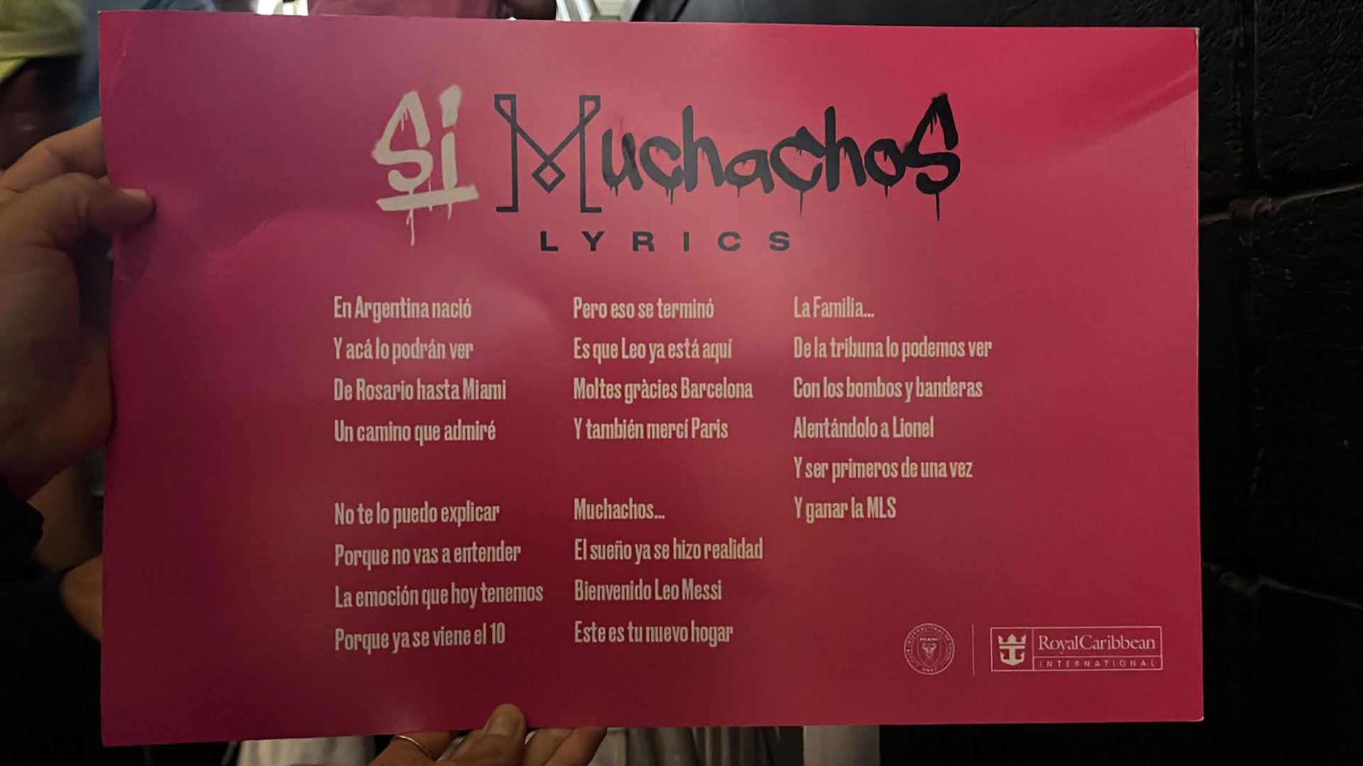 La letra completa de la canción del Inter Miami en honor a Lionel