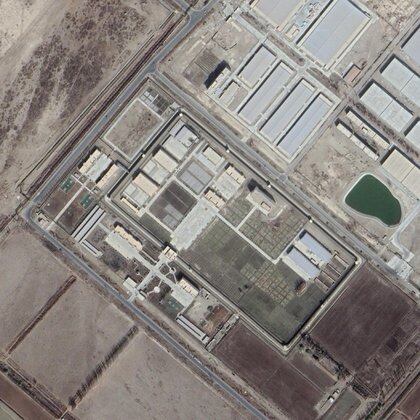 La instalación de Aral, cerca de Kashgar, en enero de 2020 (Fuente: Maxar a través de Google Earth)