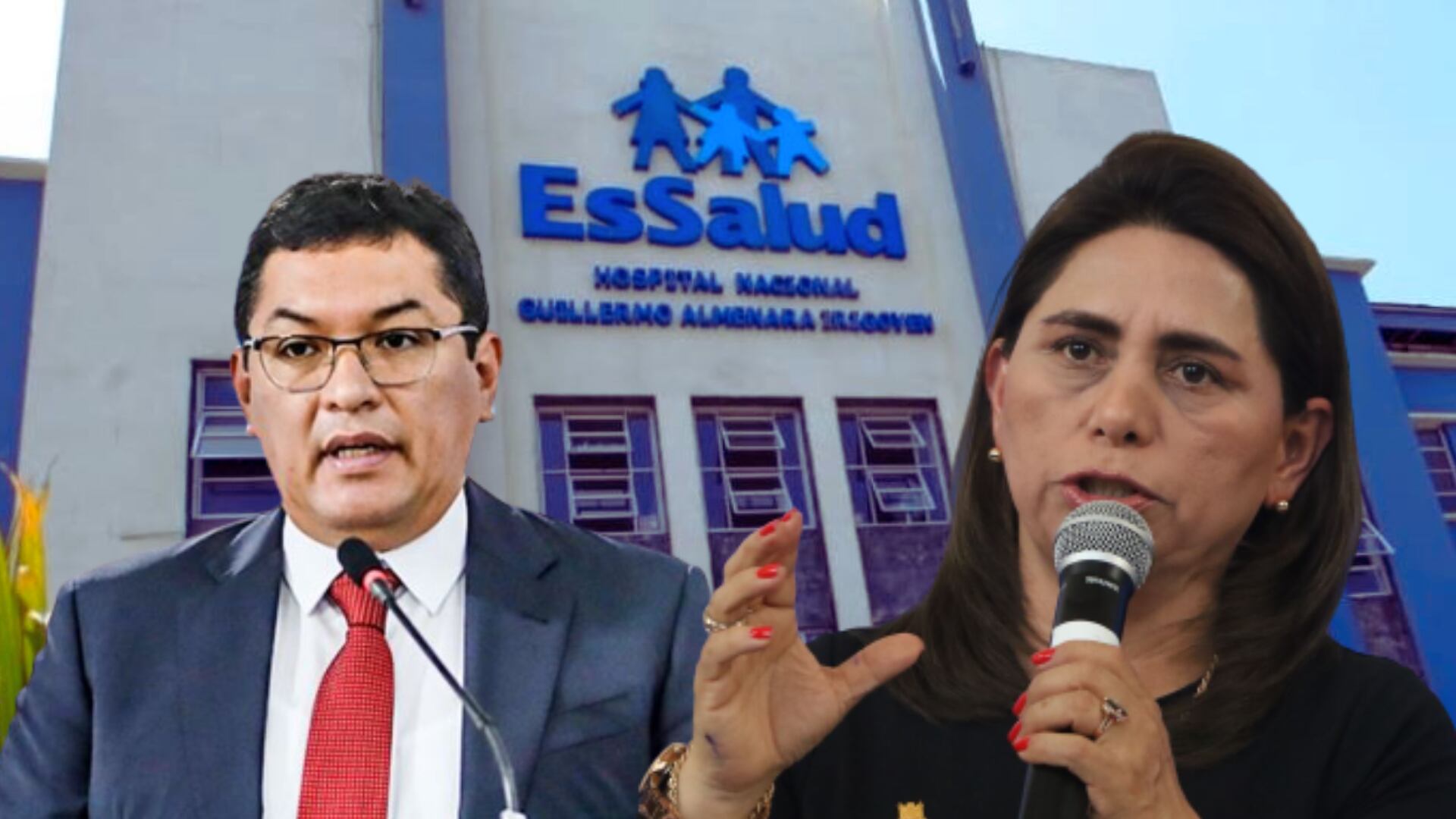 Aurelio Orellana fue destituido como presidente de EsSalud y su reemplazo fue Rosa Gutiérrez, a quien luego reemplazó César Linares. (Composición: Infobae Perú)