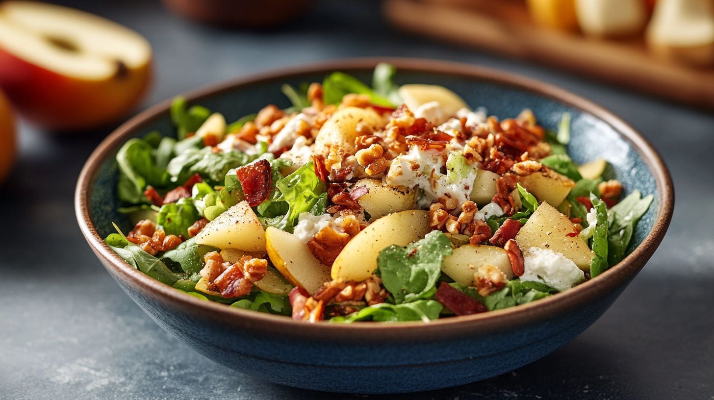 Un bowl de ensalada de escarola, combinando sabores dulces y salados en una comida completa. (Imagen Ilustrativa Infobae)