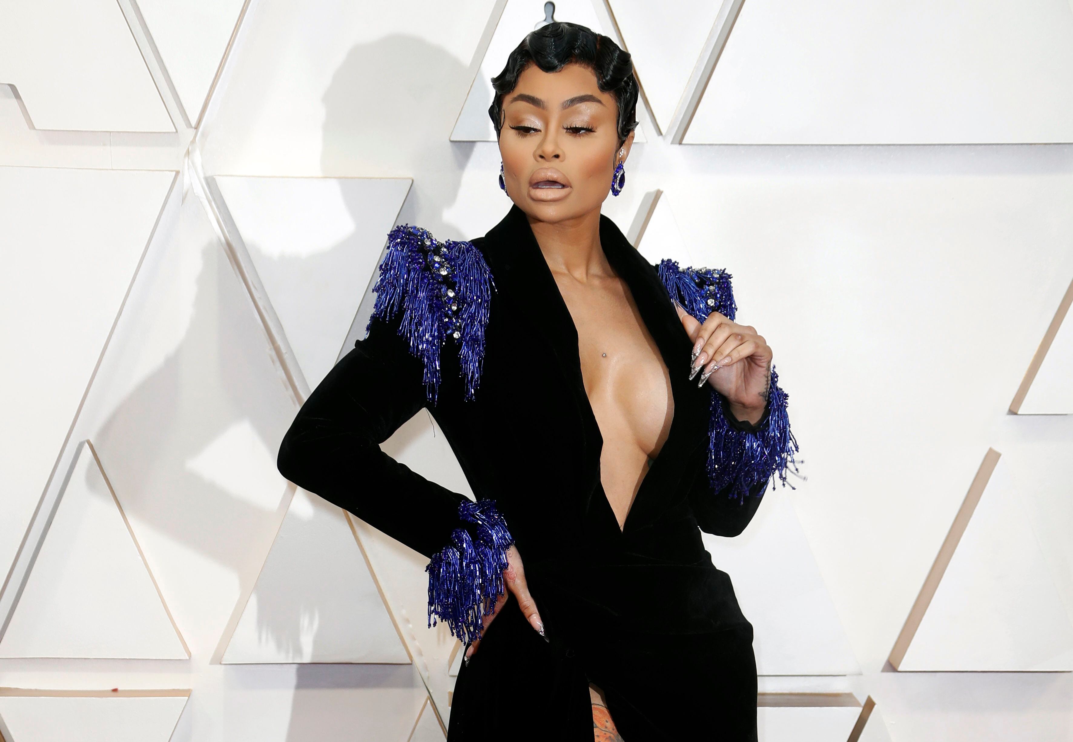 Blac Chyna, en la alfombra roja de los Oscar 2020 (REUTERS)