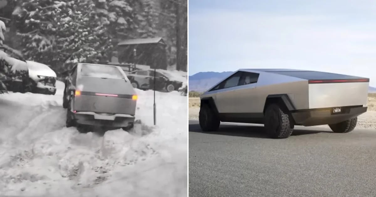 Tesla Cybertruck faces ridicule on social media after getting stuck in snow