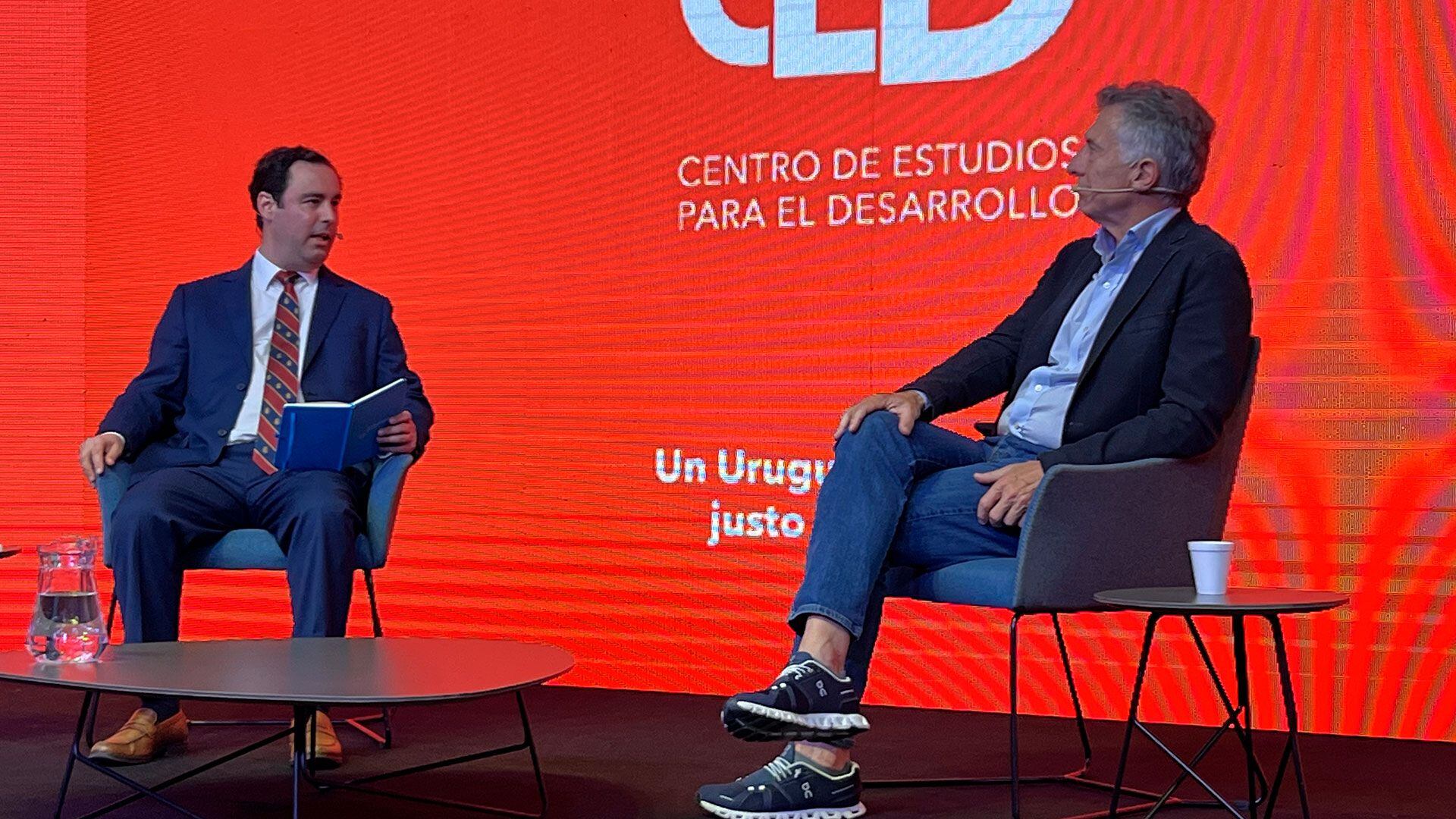 El presidente argentino Mauricio Macri en un evento organizado por el Centro de Estudios para el Desarrollo (CED, en Montevideo