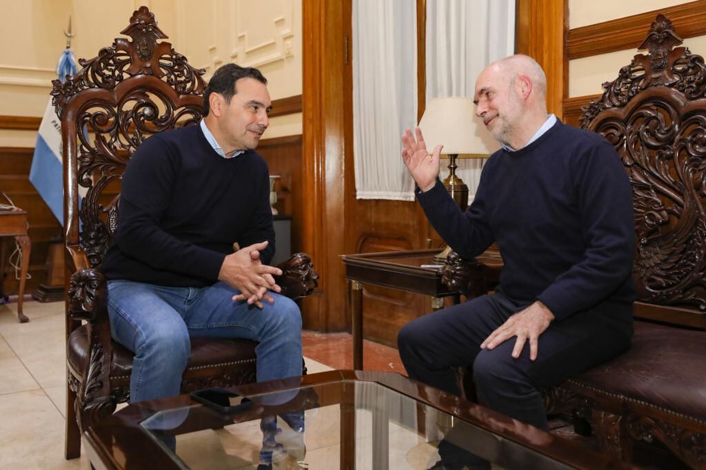 Gustavo Valdés, gobernador de Corrientes, junto a Horacio Rodríguez Larreta