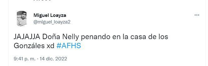 Usuarios especulan el regreso de Doña Nelly a AFHS. (Twitter)