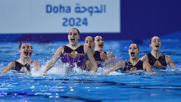 La selección española de natación artística (CLODAGH KILCOYNE/REUTERS)