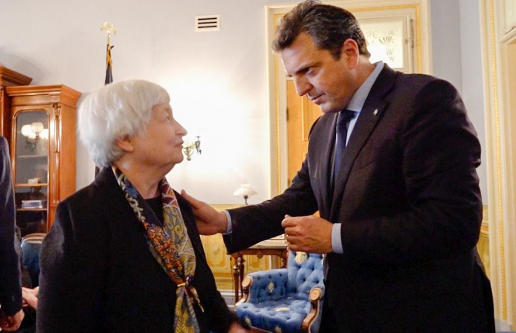 Massa con la secretaria del Tesoro, Janet Yellen