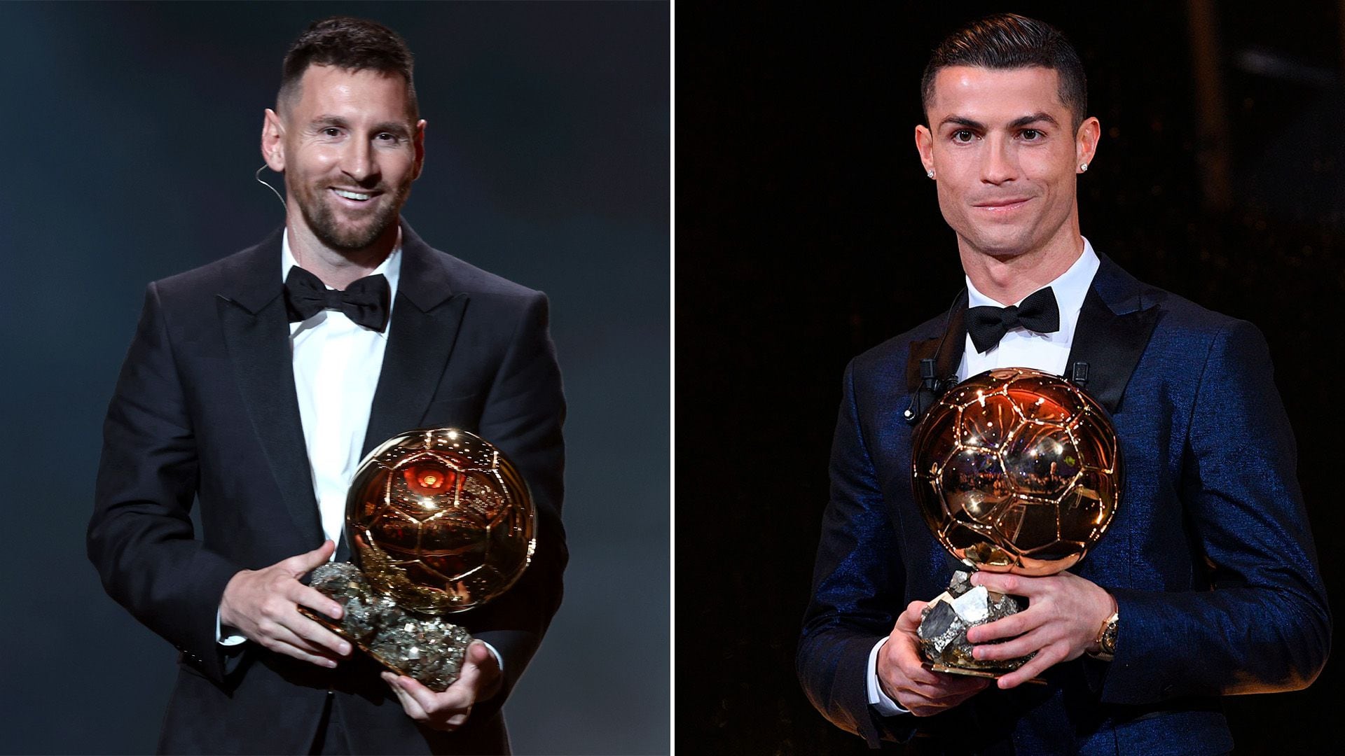 Messi y Cristiano Ronaldo en la gala del Balón de Oro