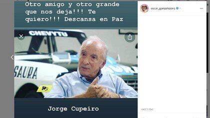 Oscar González Oro despidió a Jorge Cupeiro