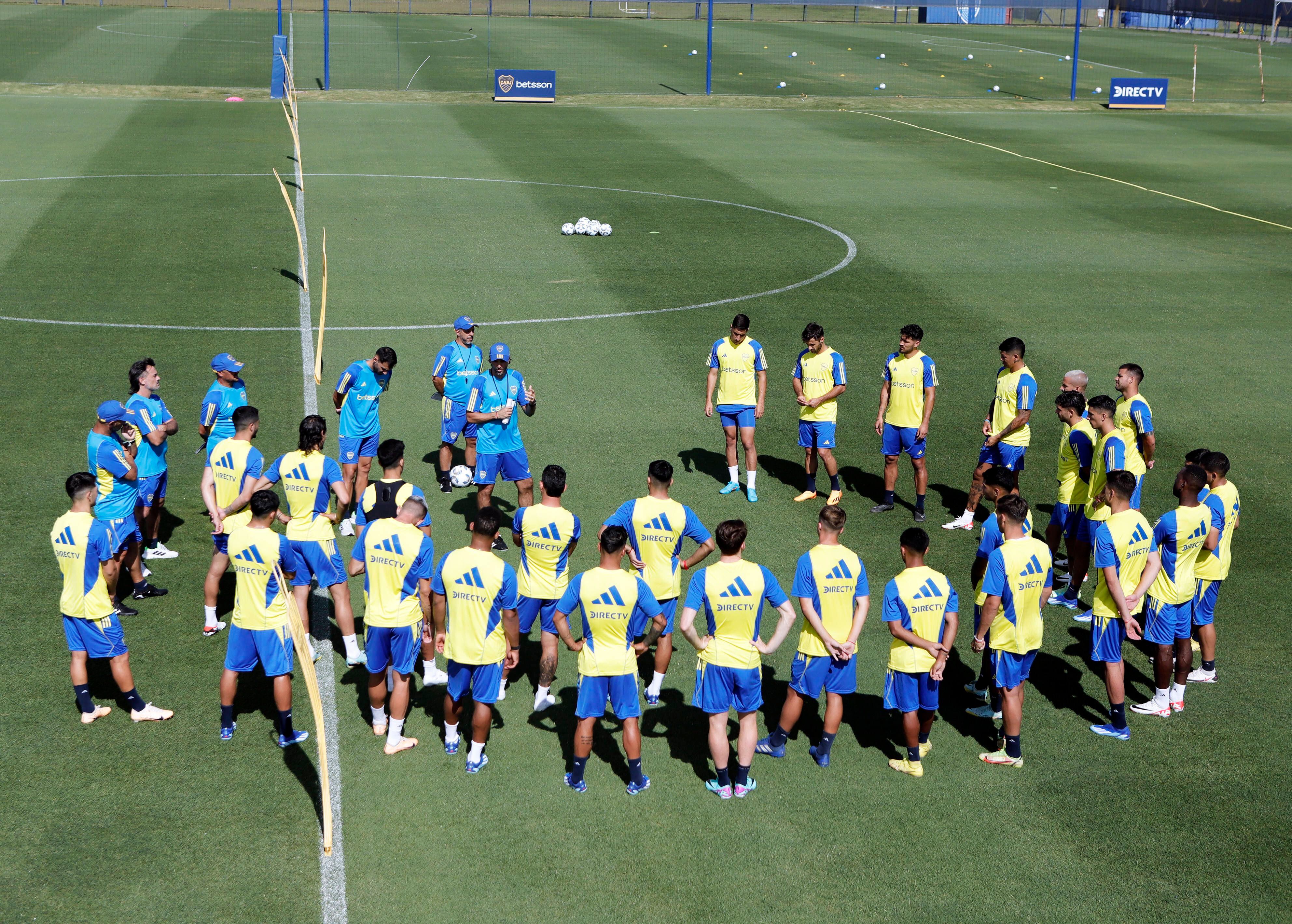 Diego Martínez entrenamiento de Boca