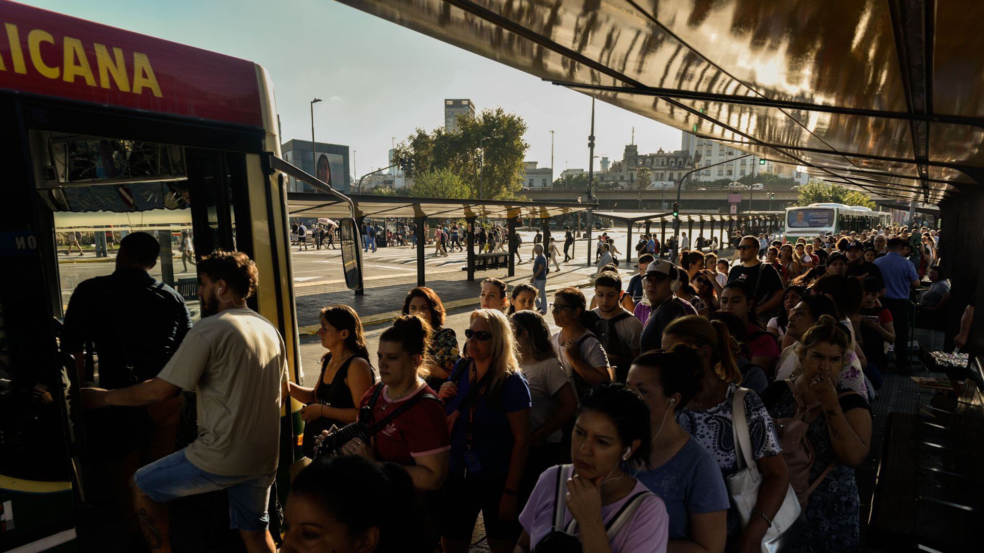 Paro de colectivos en Constitución