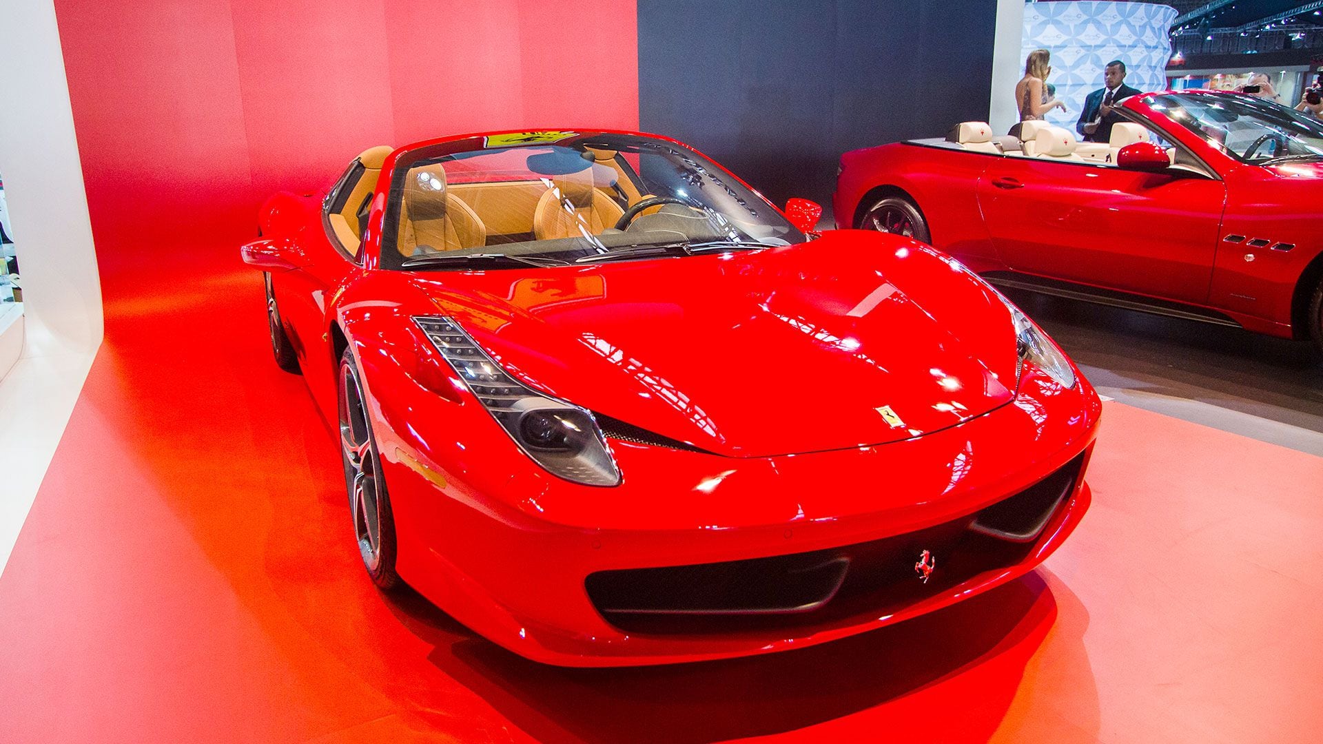 Una Ferrari 458 Spider 2012, tal como la que le embargaron al CEO de Wenance (Photo by Mauricio Santana/Getty Images)