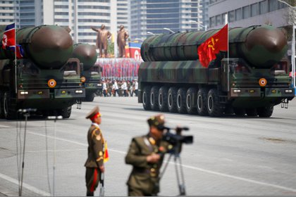 Desfile del 2017, por el 105 aniversario del nacimiento de Kim Il-sung (Reuters)