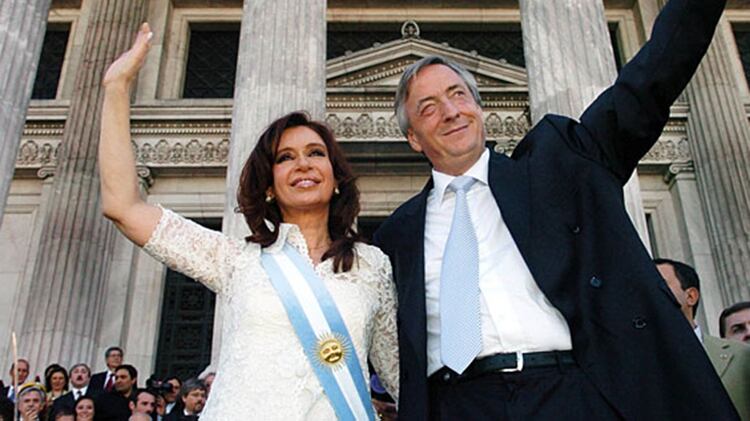 Cristina y Néstor Kirchner (Télam)