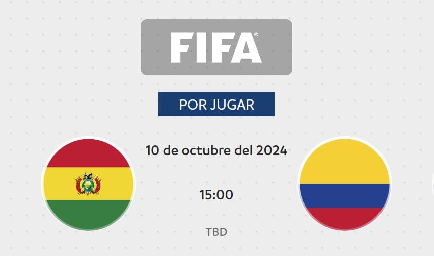 El juego de Bolivia vs. Colombia en El Alto será el 10 de octubre a las 2:00 de la tarde, hora colombiana, por la novena fecha de las eliminatorias - crédito Conmebol