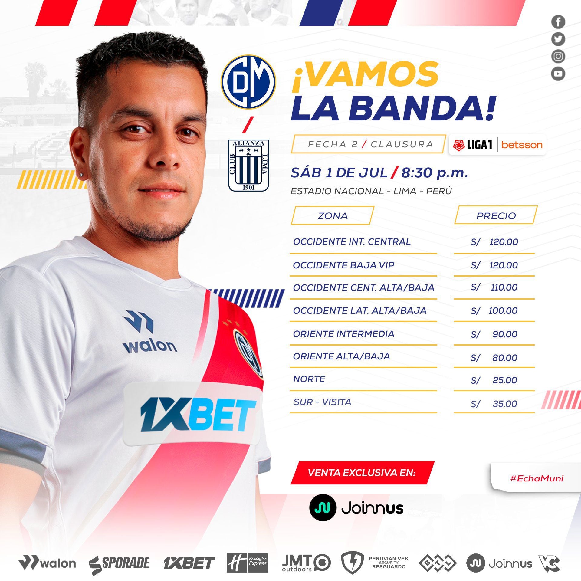 Deportivo Municipal sacó a la venta las entradas para el partido vs Alianza Lima.