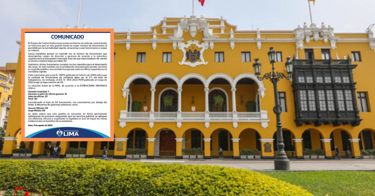 “causa Extrañeza” Municipalidad De Lima Cuestiona Informe De Contraloría Por Exceso De 3117