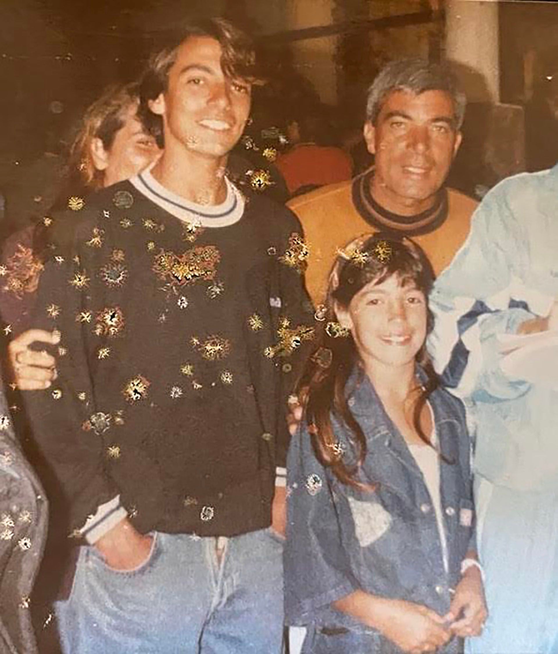 Martín Bossi, su papá Jorge y su hermana Andrea