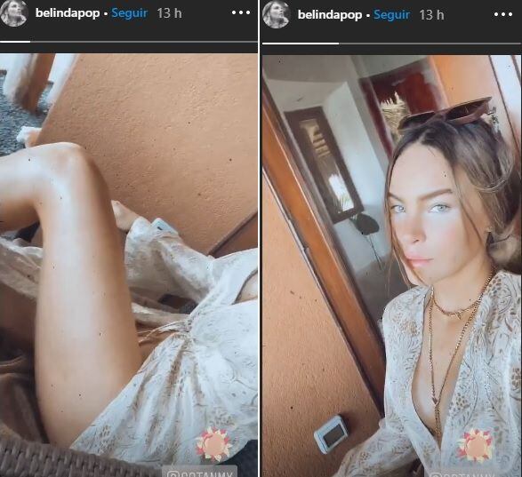 Belinda pierna Instagram post cumple Nodal