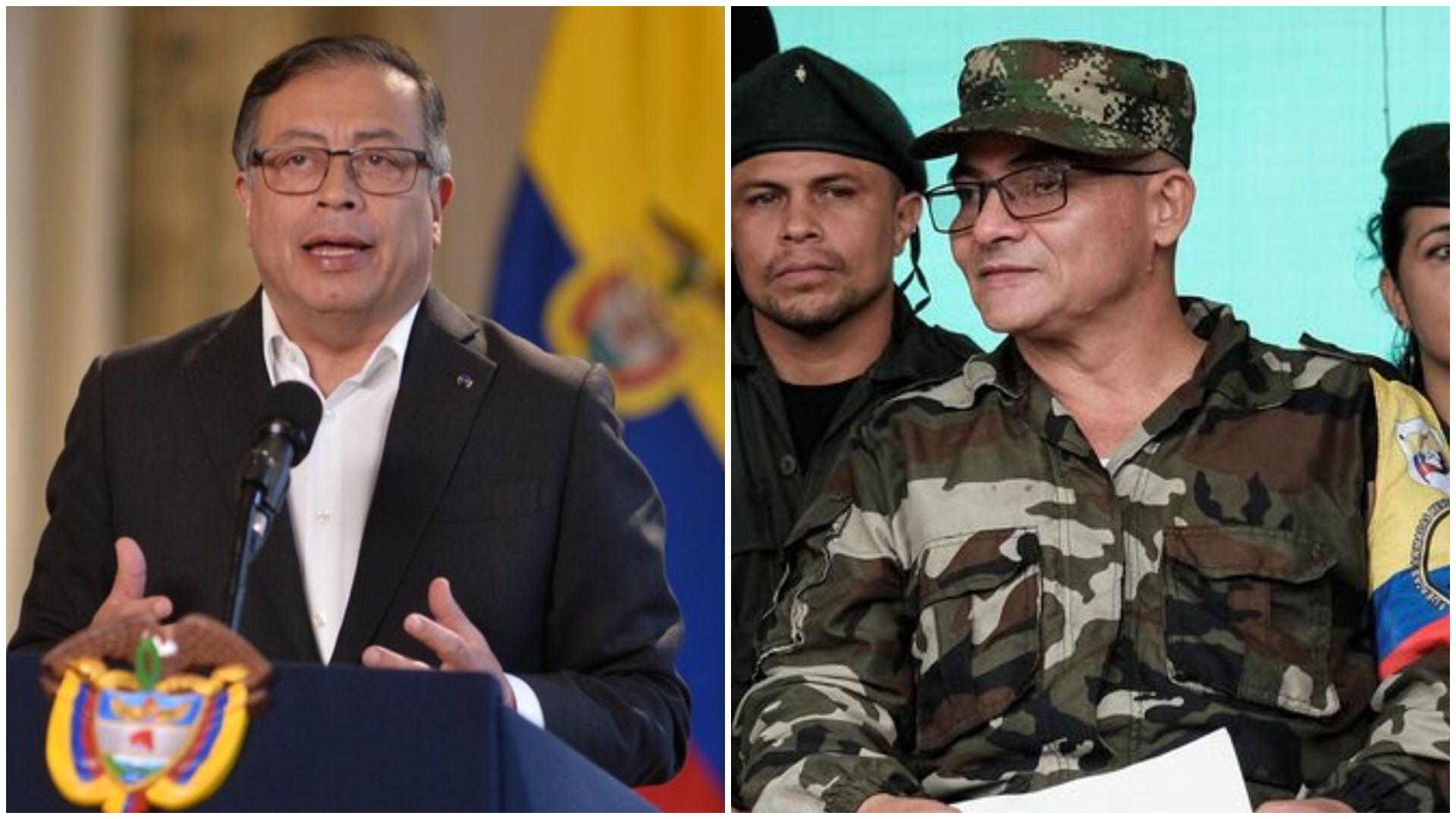 Disidencias de 'Iván Mordisco' lograron acuerdo con gobierno del presidente Gustavo Petro para sentarse en una mesa de diálogo - crédito Colprensa y Reuters.