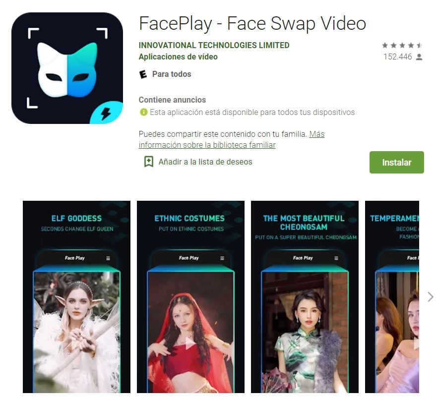 FacePlay is available for iOS and Android