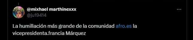 Usuarios aseguran que la vicepresidenta es la humillación más grande para la comunidad afro - crédito Redes sociales/Facebook