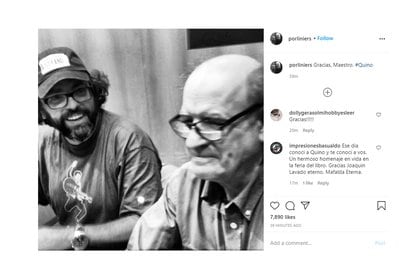 Liniers despidió a su colega con una emotiva fotografía 