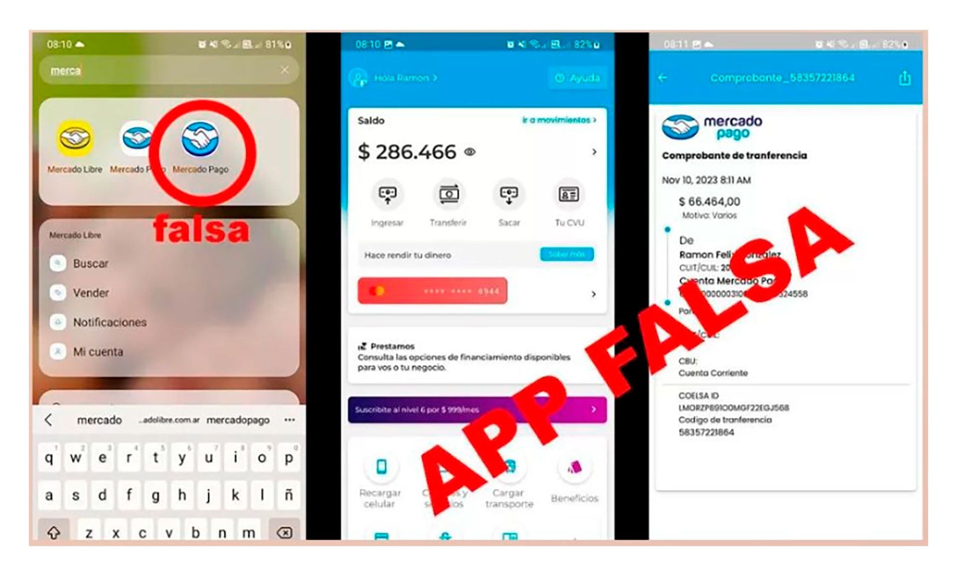 Alerta por una app trucha de Mercado Pago para estafar a