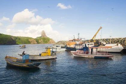 El puerto de Fernando de Noronha, en Brasil