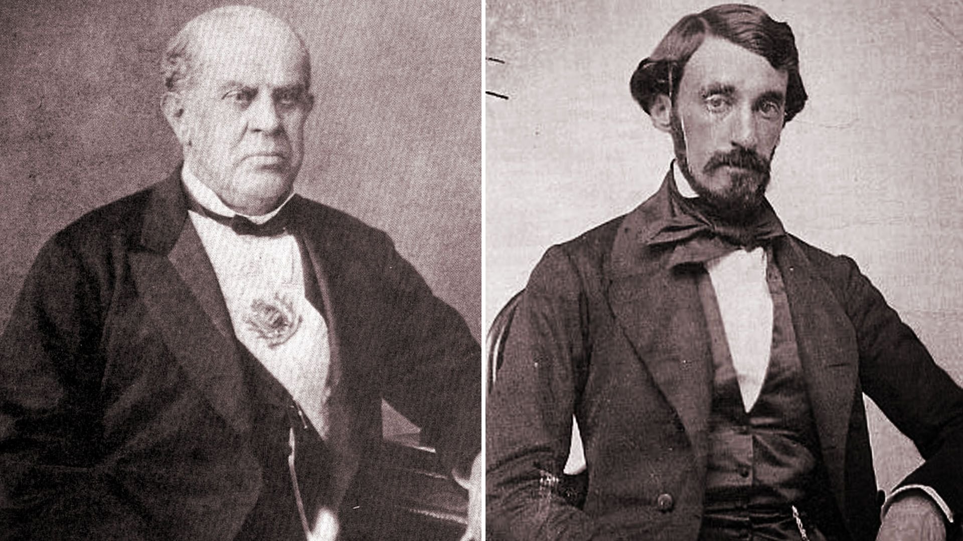 Domingo Faustino Sarmiento y Bartolomé Mitre