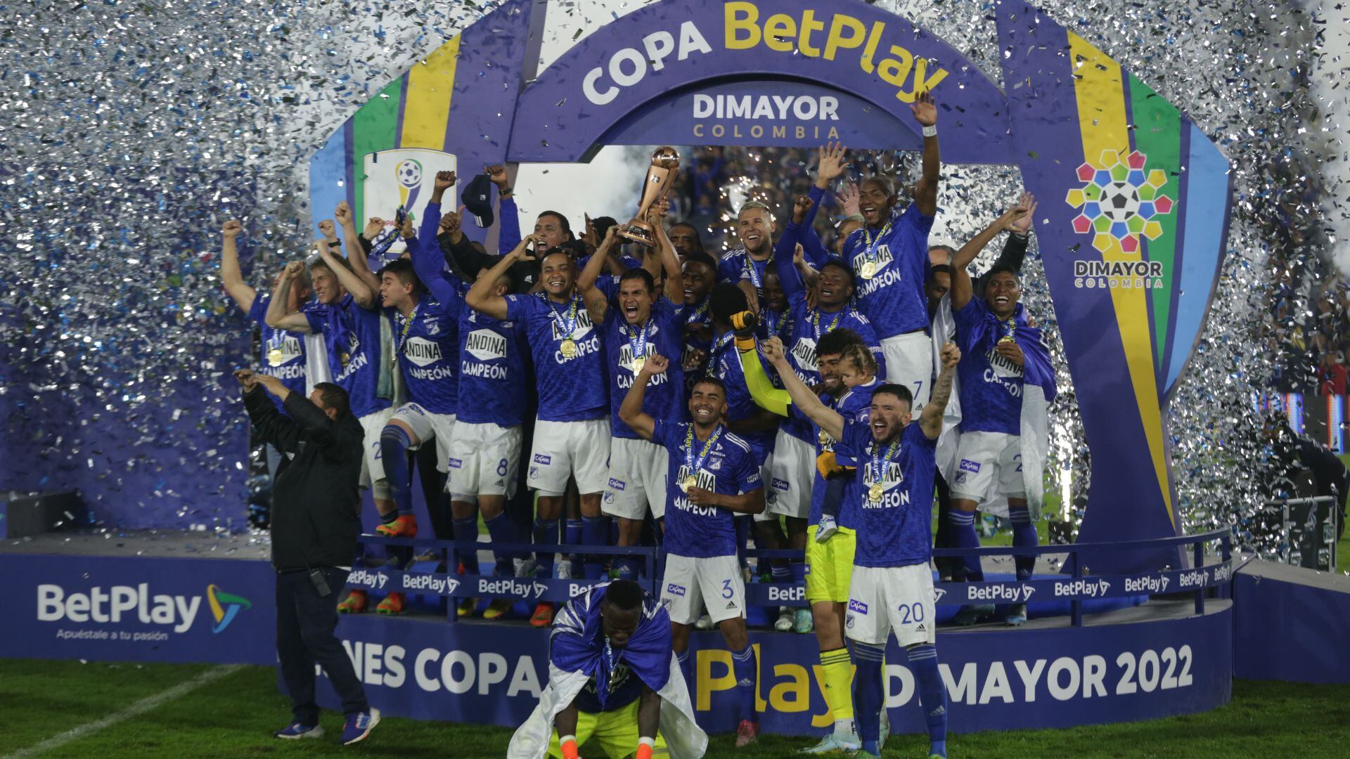 Millonarios es el actual campeón de la Copa Betplay tras vencer en la final de 2022 al Junior por marcador global de 2-1. Foto: Colprensa