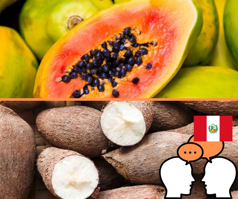 Significado de papaya y yuca - Peruanismo o jerga peruana (Composición Infobae)