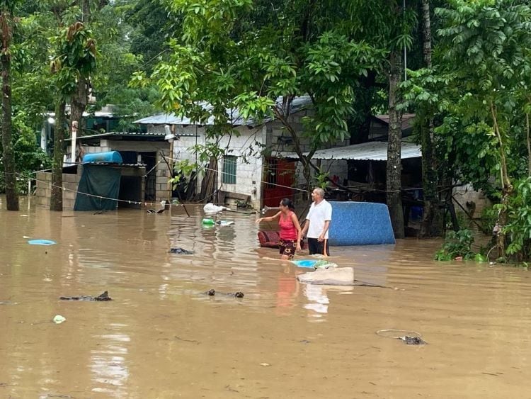 Se registran severas inundaciones en varias regiones. (Coordinación Estatal de Protección Civil y Gestión de Riesgos de Oaxaca)