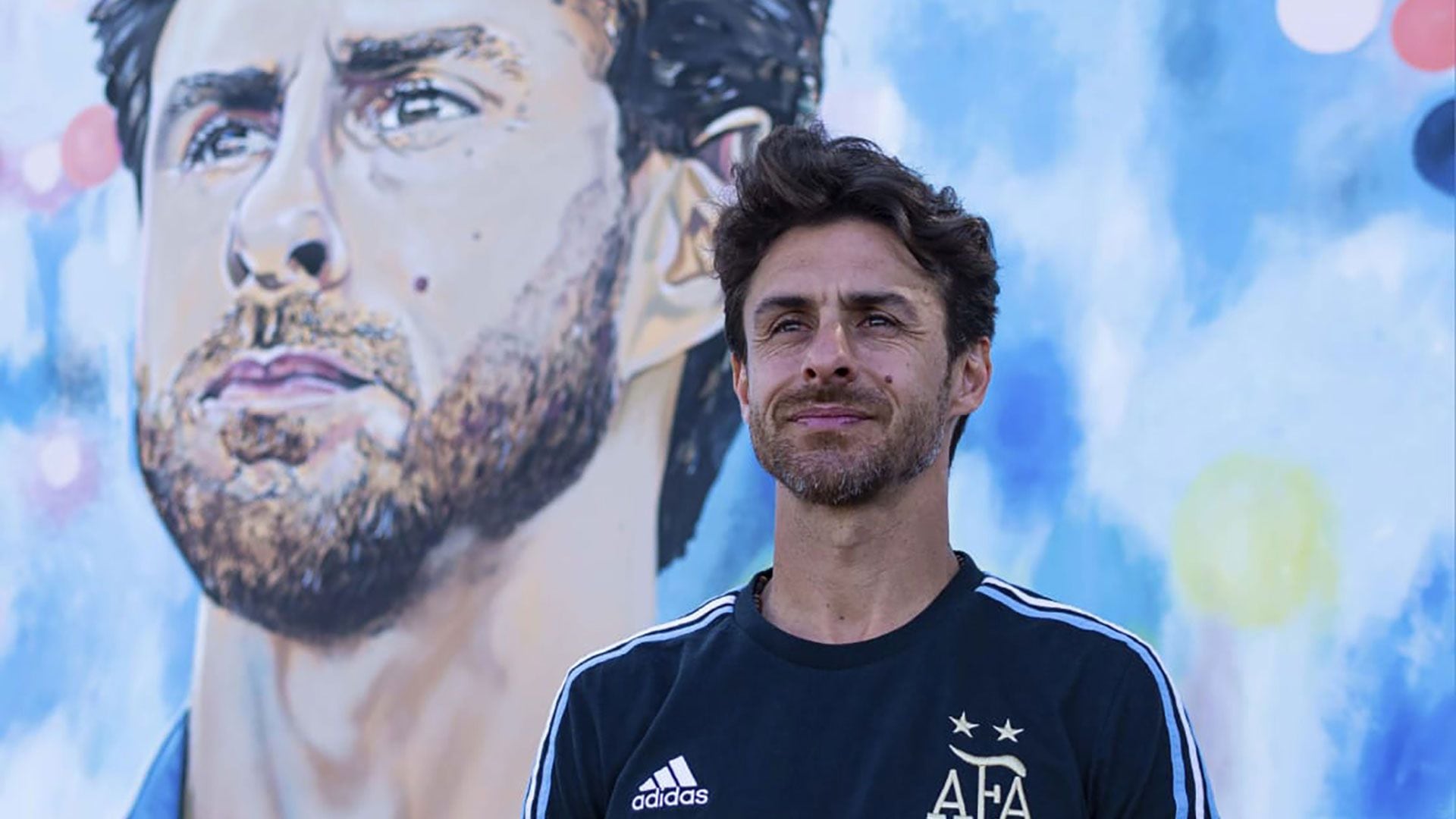 El mural de Pablo Aimar que pintó en Río Cuarto