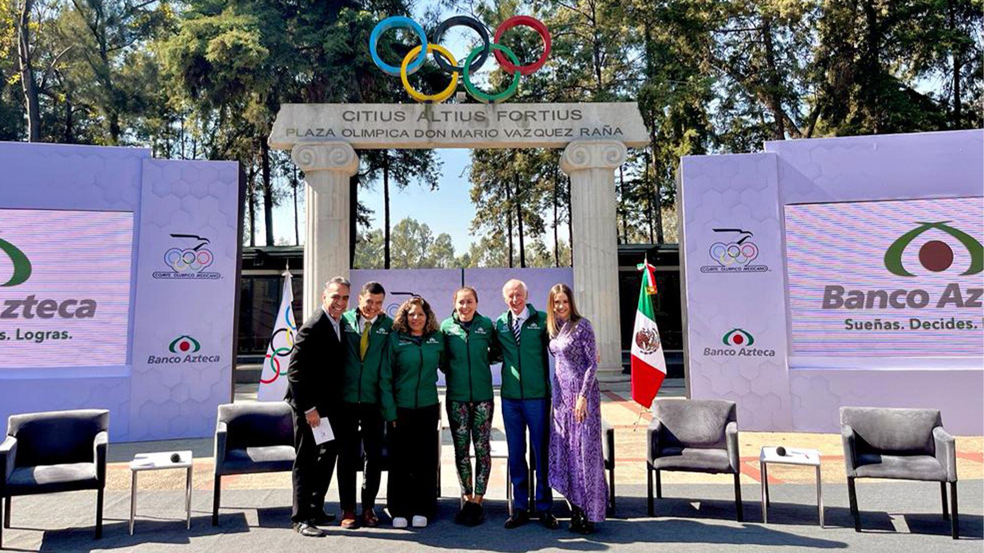 Banco Azteca y Comité Olímpico Mexicano firman convenio de colaboración rumbo a París 2024.