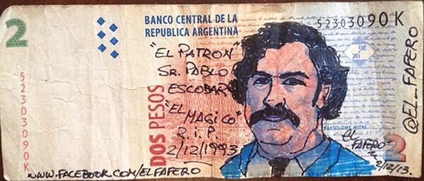 El infame narco colombiano Pablo Escobar Gaviria