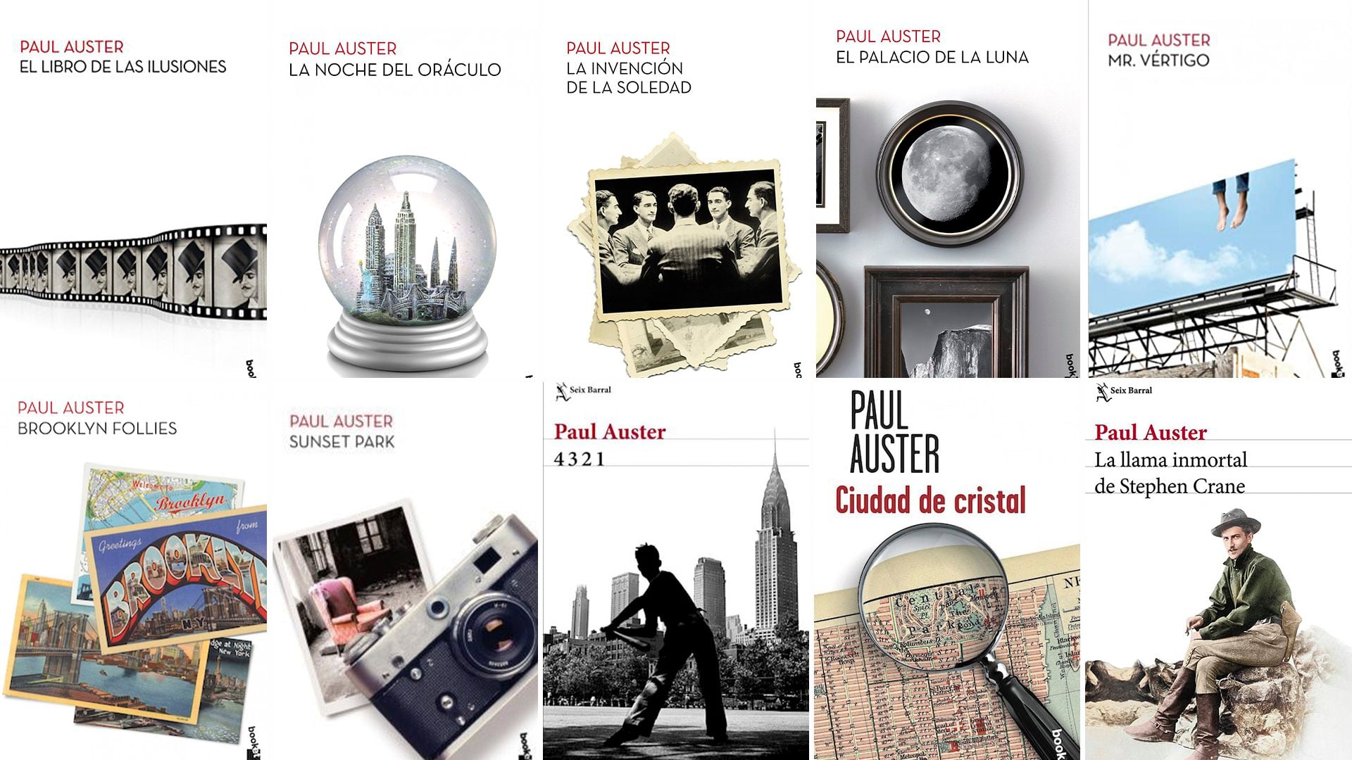portadas de Paul Auster.