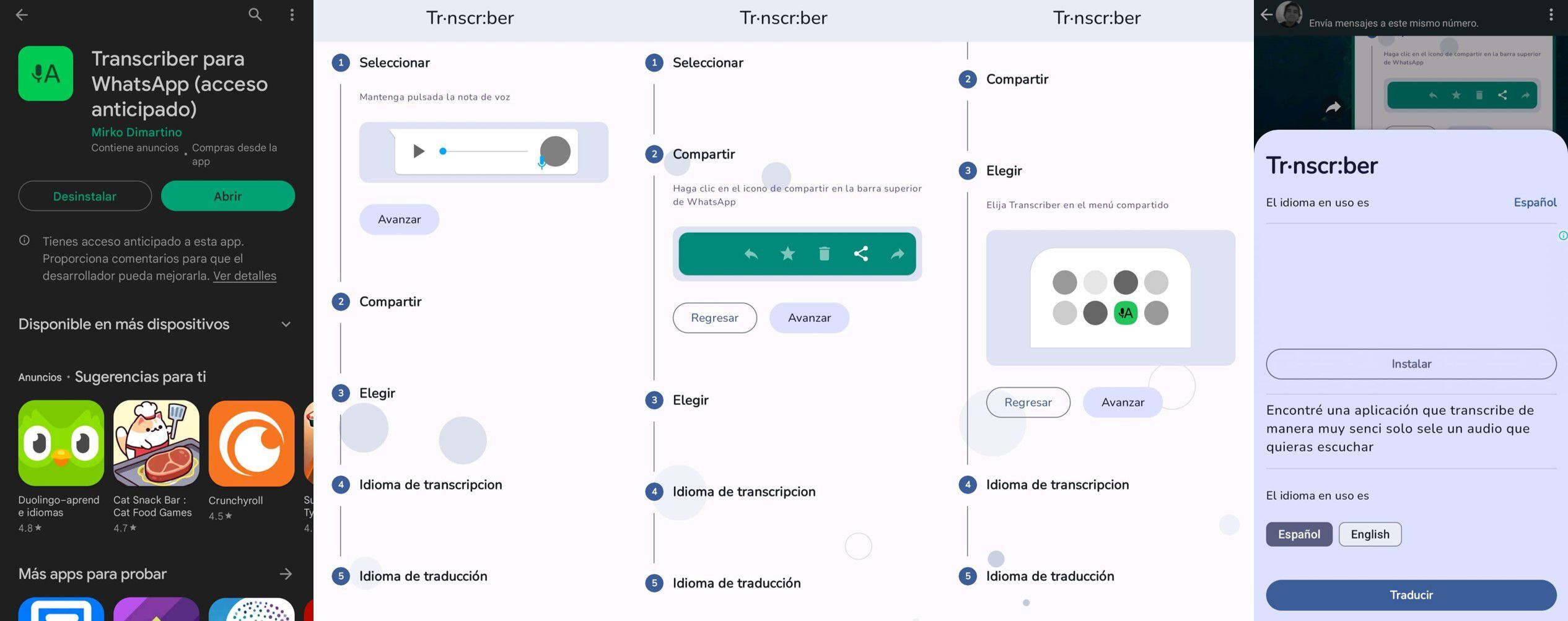 La inteligencia artificial Transcriber para WhatsApp permite transcribir mensajes de voz. (Infobae)