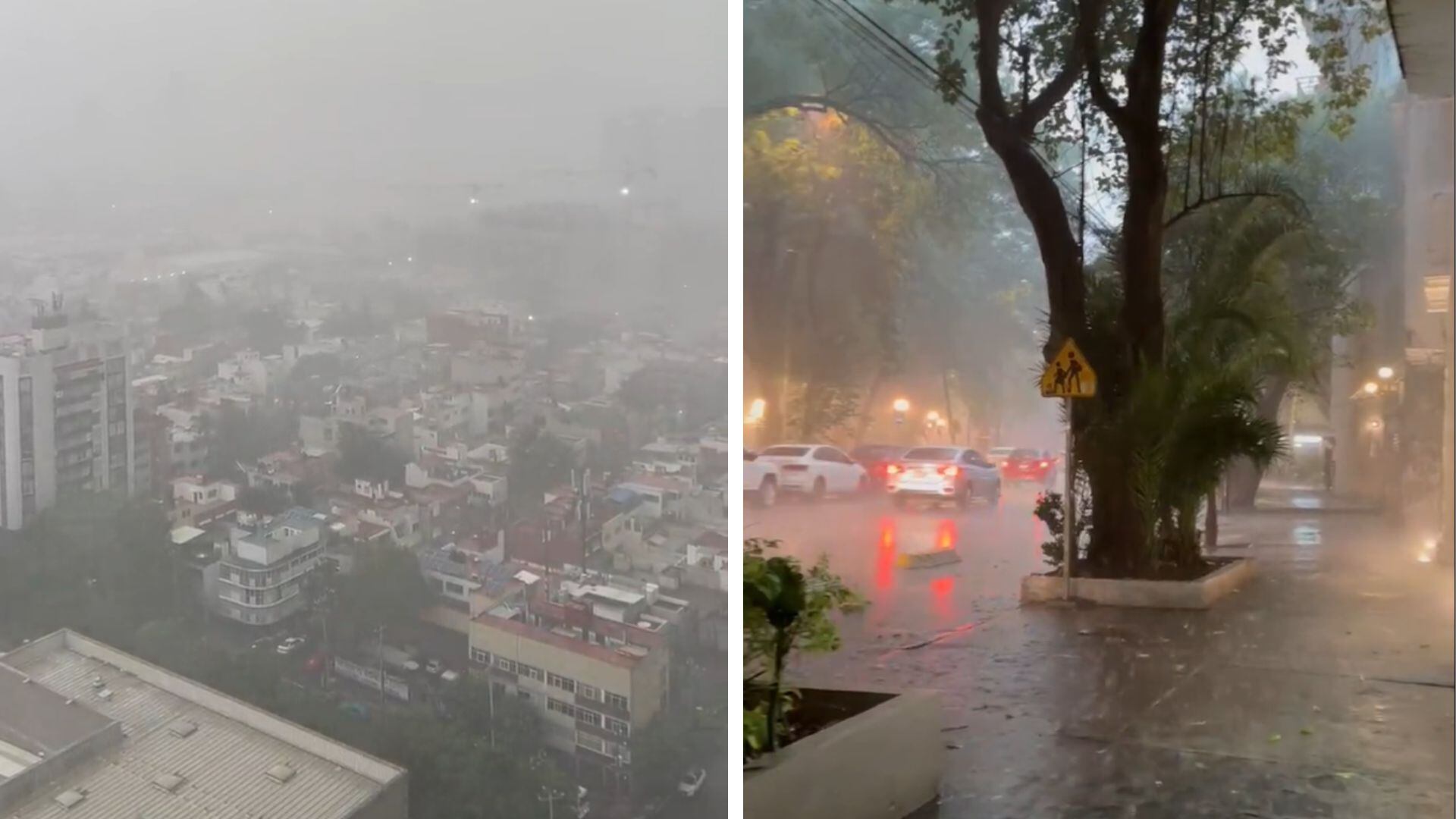 Tormenta en CDMX las imágenes que dejó la fuerte lluvia en la capital