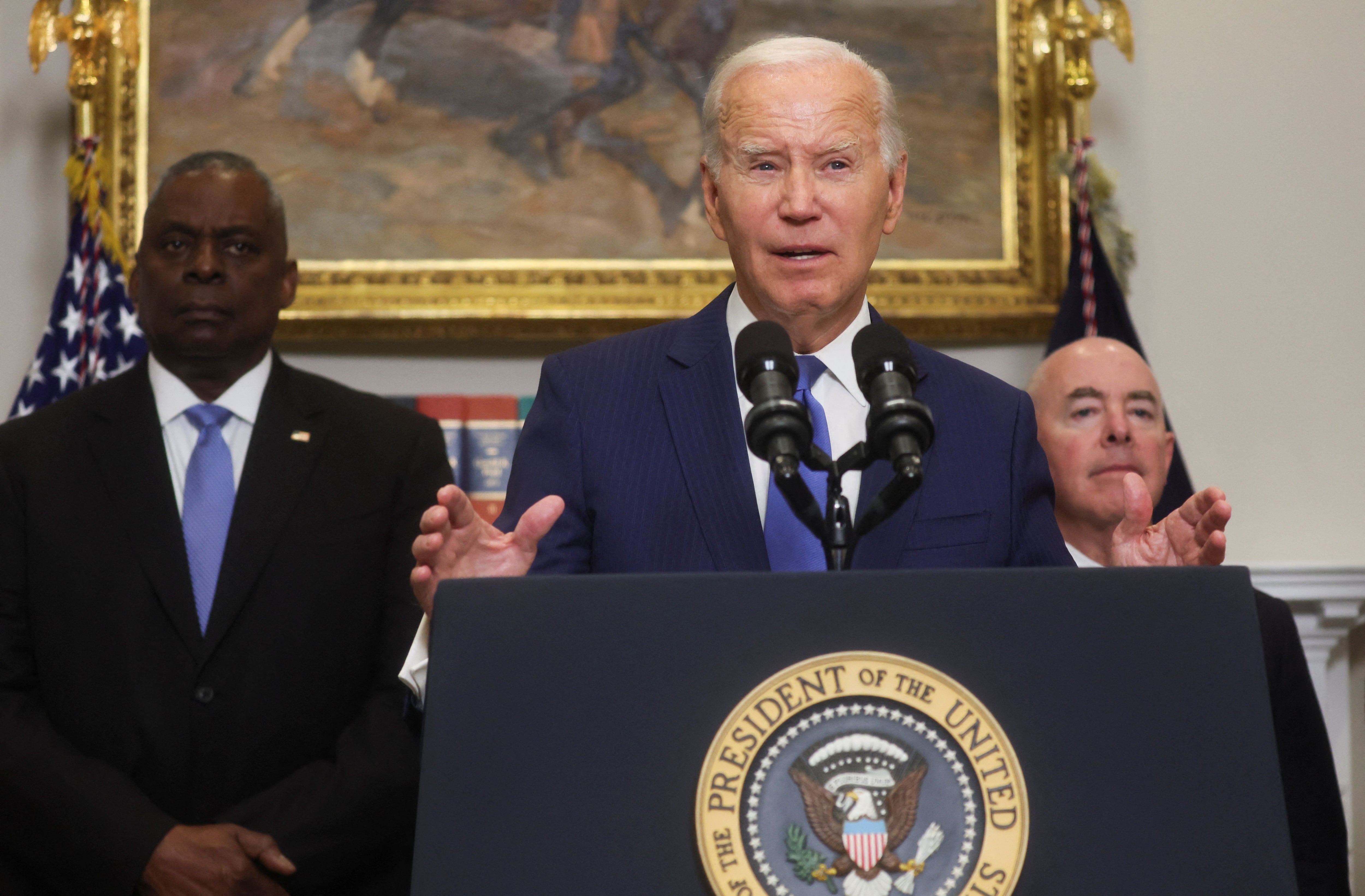 Joe Biden relacionó la crisis climática con el huracán Idalia: “Nadie puede seguir negando su impacto” (REUTERS)