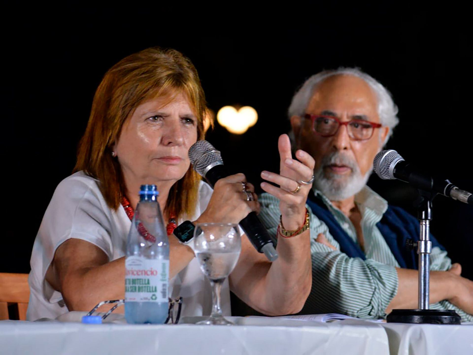 Patricia Bullrich y Santiago Kovadloff